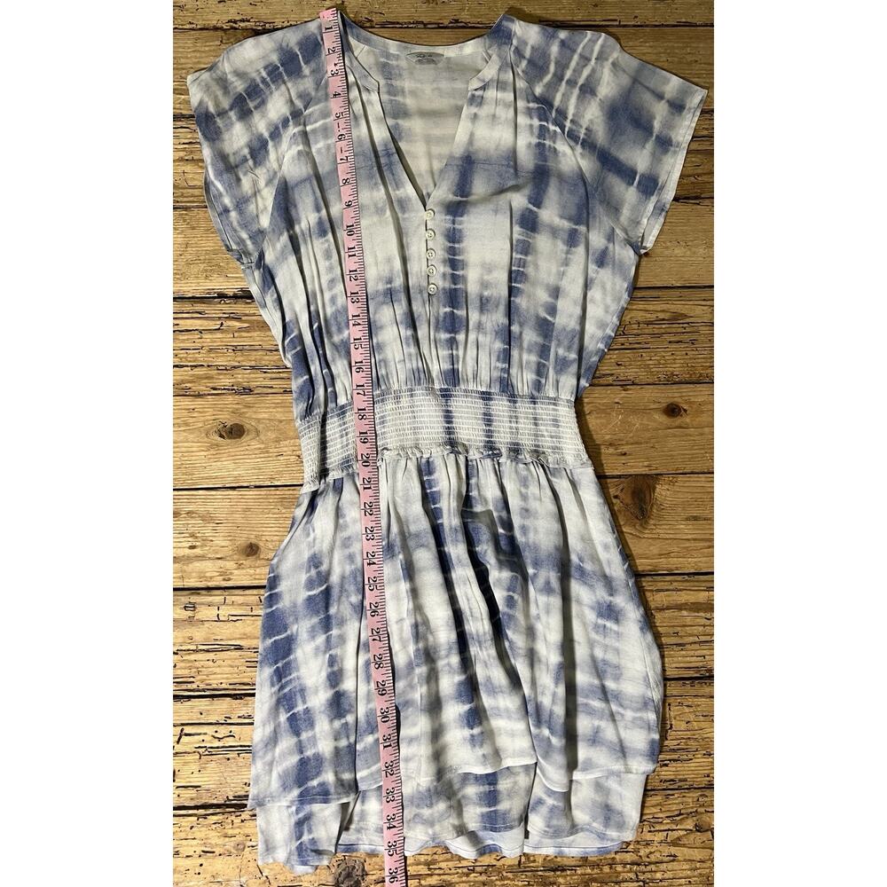 Rails Women’s Size M Blue White Karla Coast Tie Dye Smocked Waist Mini Dress - Picture 4 of 7